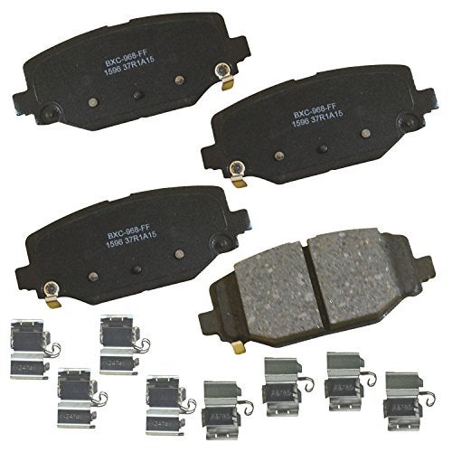 Bendix Premium SBC1596 Ceramic Rear Brake Pads for Select Models Chrysler Grand Caravan, Town & Country, Dodge Journey, Ram C/V, Volkswagen Routan - Image 1