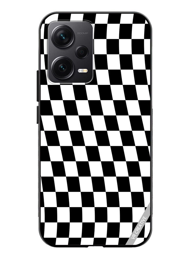 VR CREATIVE Protective Case Cover For Xiaomi Redmi Note 12 Discovery Checkered Design Multicolour - Image 1