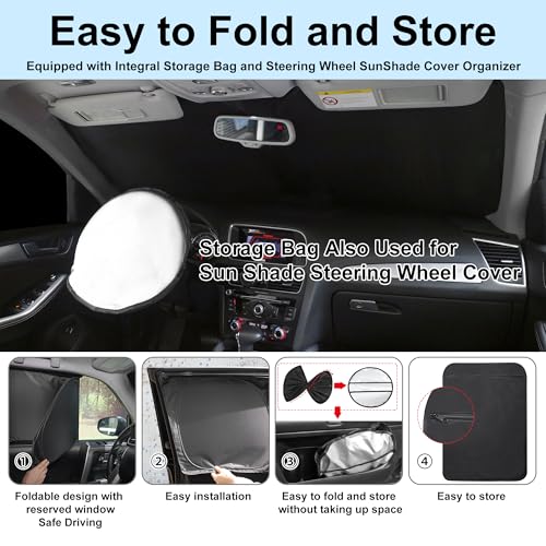 LHFLIVE 8PCS Windshield Sun Shade Custom Fit for 2023 2024 2025 2026 Kia Sportage NQ5 Accessories Foldable Sunshade Side Rear Window Shade Cover Full Set Privacy Protection Keeps Car Cool - Image 5