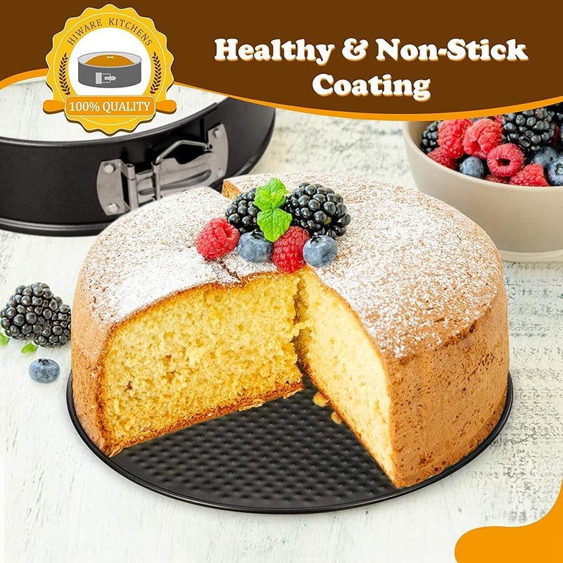 Hiware 8 Inch Non-stick Springform Pan with Removable Bottom - Leakproof Cheesecake Pan with 50 Pcs Parchment Paper - Image 5