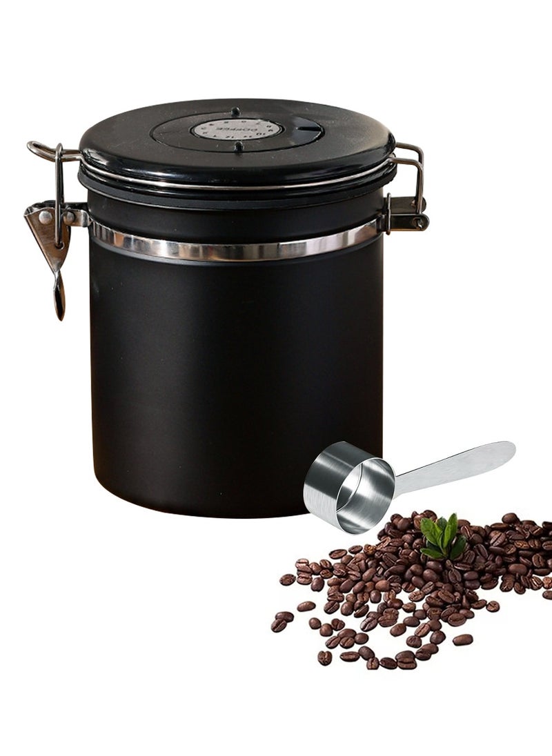 1.5L Capacity Coffee Canister Airtight Coffee Container Stainless Steel Coffee Bean Storage Container with Scoop Coffee Canister for Beans Grounds Sugar Flour Tea Cereal Black - pzsku/Z43CF9A2D7FE4199B79D4Z/45/_/1730345527/a138a196-2180-4820-b2c0-08251b887622