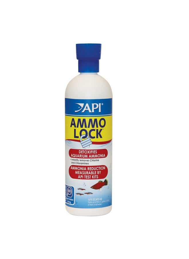 ايه بي آي زجاجة API AMMO-LOCK للمياه العذبة والمياه المالحة لإزالة السموم من الأمونيا سعة 16 أونصة  - Image 1