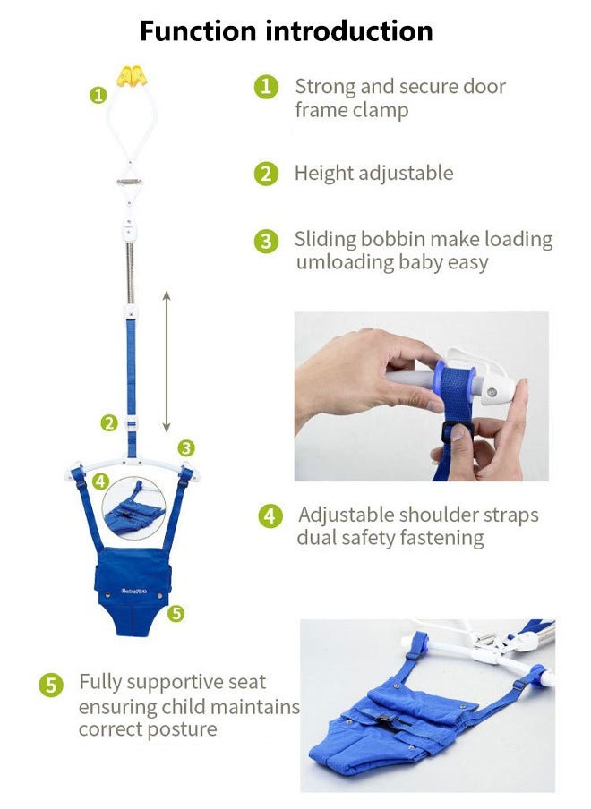 Occuwzz - Baby Jumping Chair Sturdy Adjustable Straps Soft Seat Bag Portable Doorway Bouncer is an ideal gift for baby - Image 1