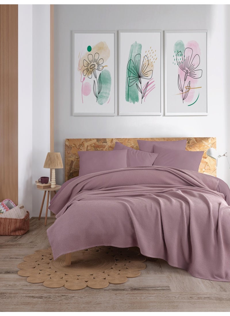 Eponj Home Ecocel Pique Cover Double 200x230cm Karde Damson  - Image 2