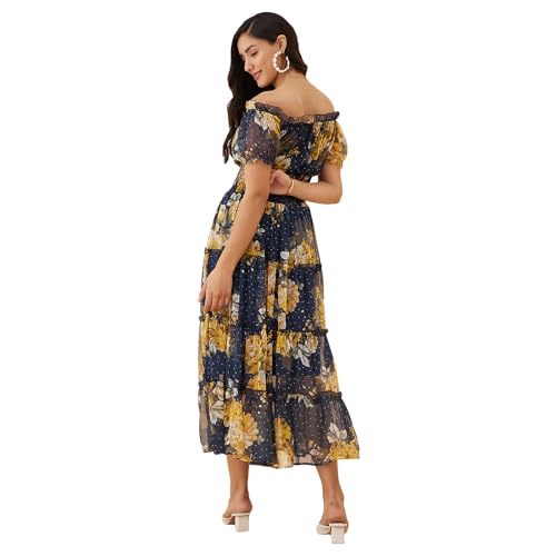 Rare Women Casual Multi Colour Maxi Floral Dress (EP7546E_Multi_S) - Image 4