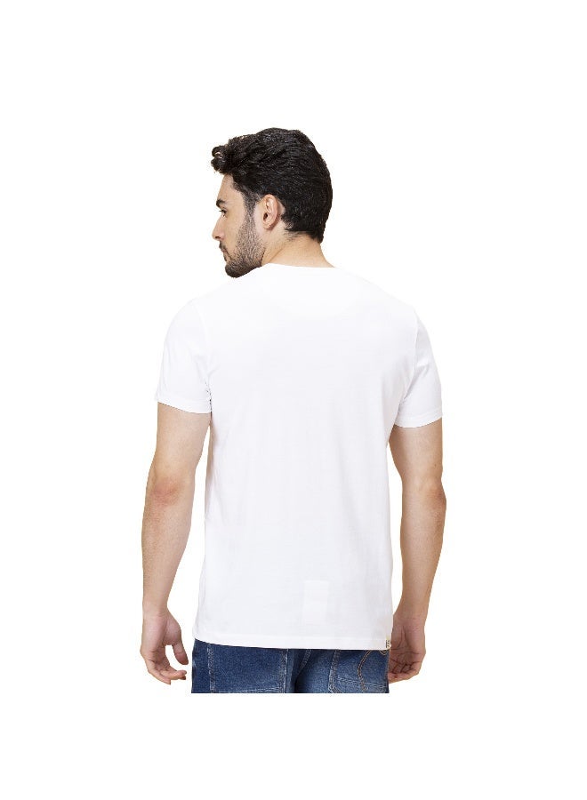 Being Human Mens White Round Neck Short Sleeve T-Shirt - Image 3