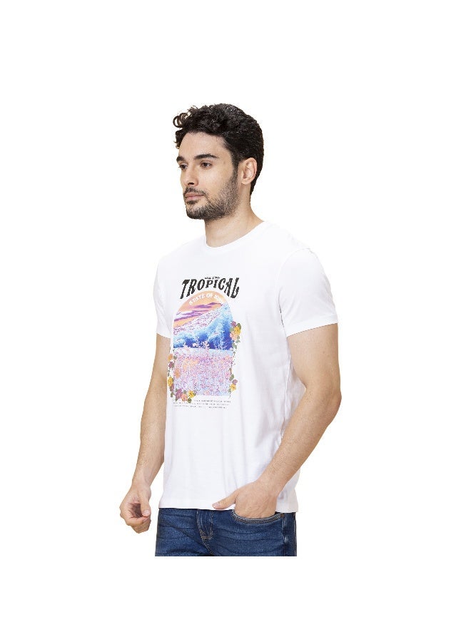 Being Human Mens White Round Neck Short Sleeve T-Shirt - Image 4