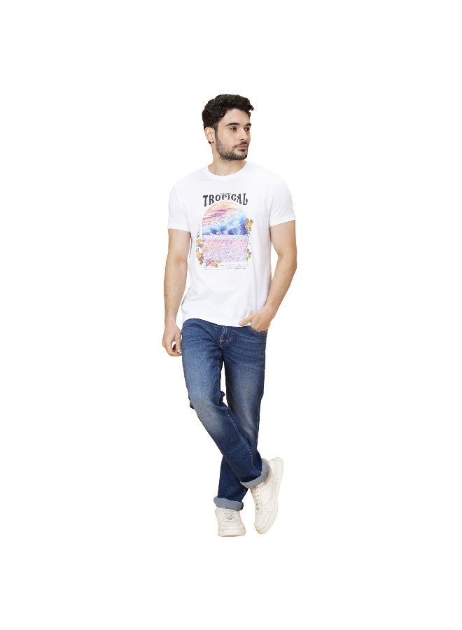 Being Human Mens White Round Neck Short Sleeve T-Shirt - Image 2