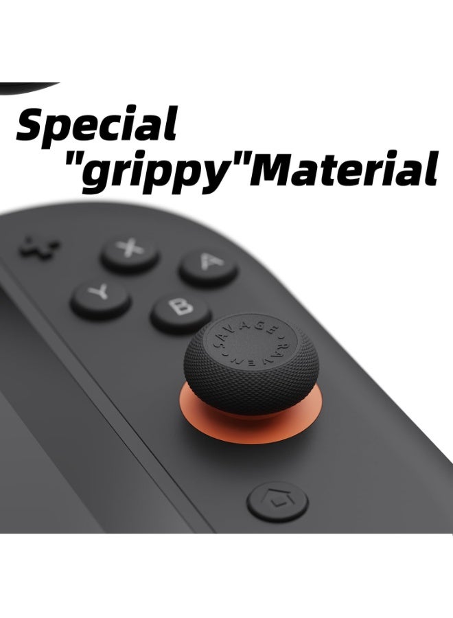 Skull & Co. Thumb Grips Joystick Cap Analog Stick Cover for Nintendo Switch 2 Joy-Con - Black, 3 Pairs (6pcs) - Image 2