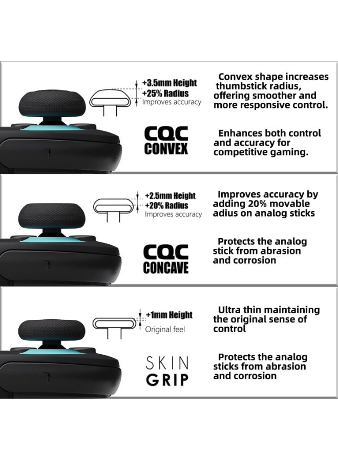 Skull & Co. Thumb Grips Joystick Cap Analog Stick Cover for Nintendo Switch 2 Joy-Con - Black, 3 Pairs (6pcs) - Image 4