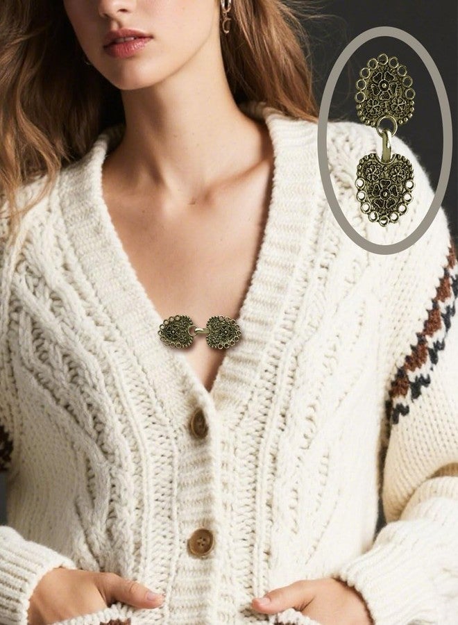 Tornito 7 Pcs Vintage Sweater Shawl Clips Retro Cardigan Collar Dress Shirt Jacket Waist Brooch Clip for Women Clothing Multiple Colors 9 Styles - Image 3