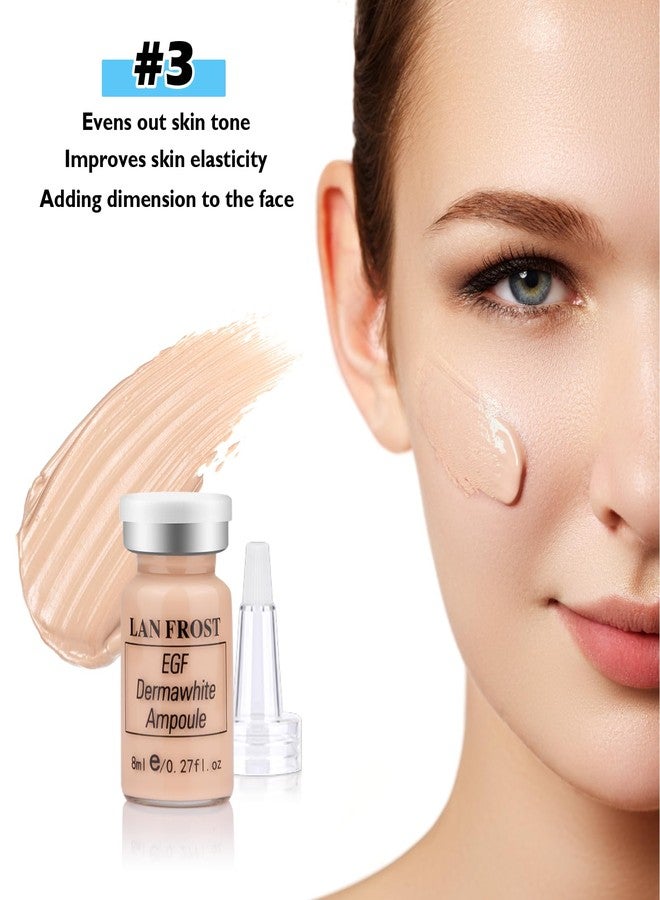 TRESSON BB Facial Pigment Serum Starter Kit Hyaluronic Acid Essence Foundation Skin Care Kit 0.27oz 12 Vials, Combined With Niacinamide and Peptides To Skin Tone Anti-Aging Foundation Light Rose #3 - Image 2