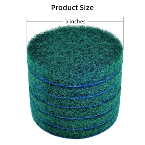 Kichwit 6-Pack Replacement Scrub Pads, Super Abrasive, Green (5 Inch) - Image 4