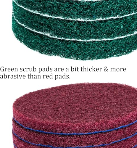 Kichwit 6-Pack Replacement Scrub Pads, Super Abrasive, Green (5 Inch) - Image 5