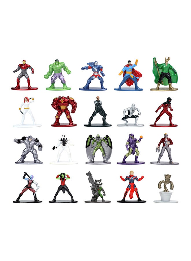 Jada Marvel 20-Pack Nano MetalFigs Wave 5 Die-Cast Mini Figure Set, Officially Licensed Marvel Collectible Figures, 20 Pack, 1.65 Inch Metal Characters, Ages 3+ - Image 1