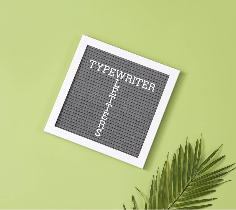 G GAMIT Letter Board Sign White Frame 10x10 - Felt Letter Board Baby Announcement Board with Typewriter Letters, White Letter Board Sign Board&Message Board with Stand and Canvas Bag. - Image 3