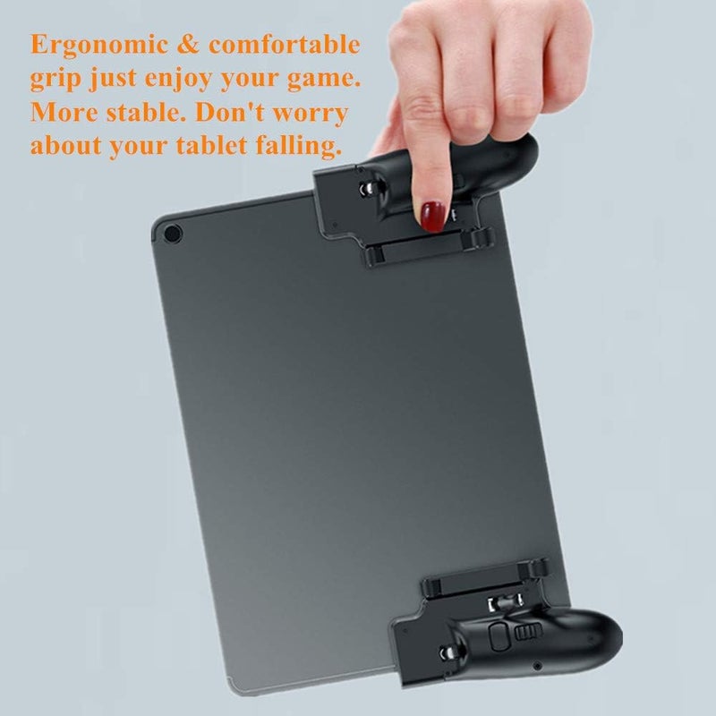 Rakizbe Aovon PUBG وحدة التحكم للجهاز اللوحي ، 4 محفزات 6 إصبع التشغيل حساس إطلاق النار الهدف محفز قبضة لوحة اللعب ، دعم iPad والجهاز اللوحي - Image 5