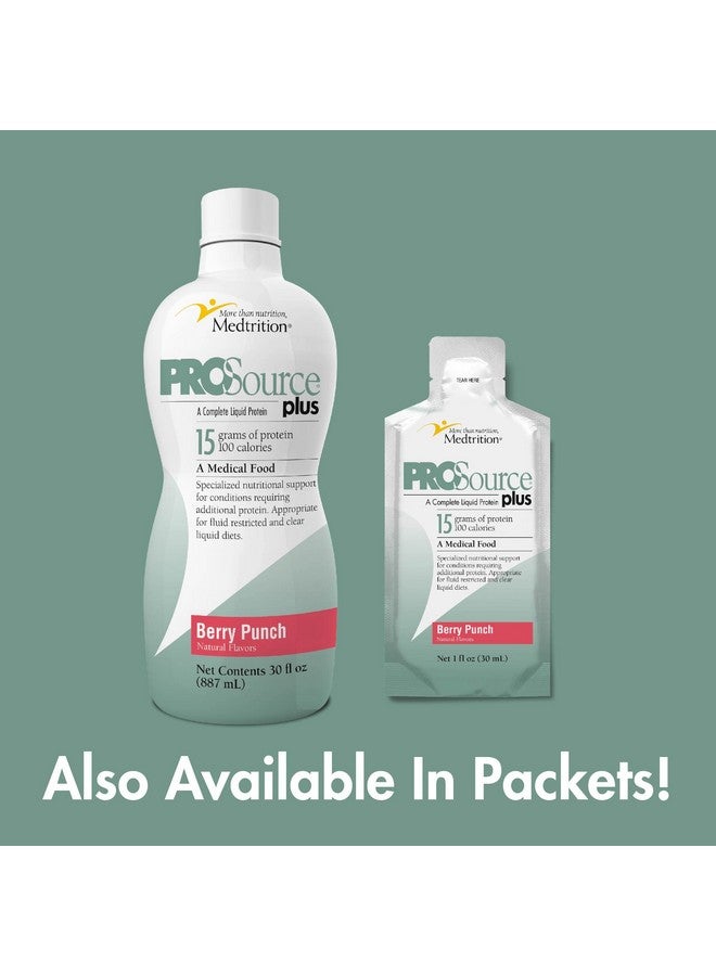 Medtrition Liquid Collagen peptides Type I, III 15 Grams Protein per oz. |Prosource Plus Berry Punch Bottle - Image 4