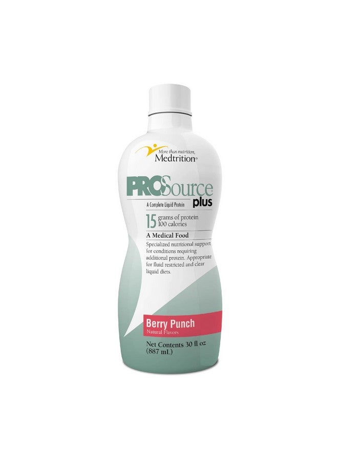 Medtrition Liquid Collagen peptides Type I, III 15 Grams Protein per oz. |Prosource Plus Berry Punch Bottle - Image 1