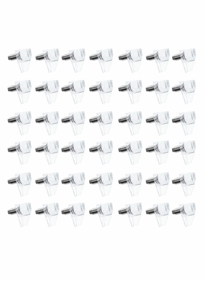 Generic Plastic Shelf Pins, 100 Pieces 5mm Clear Shelf Pegs for Shelves, Cabinet Support Replacement Pegs for Kitchen Furniture Book Shelves  - Image 1