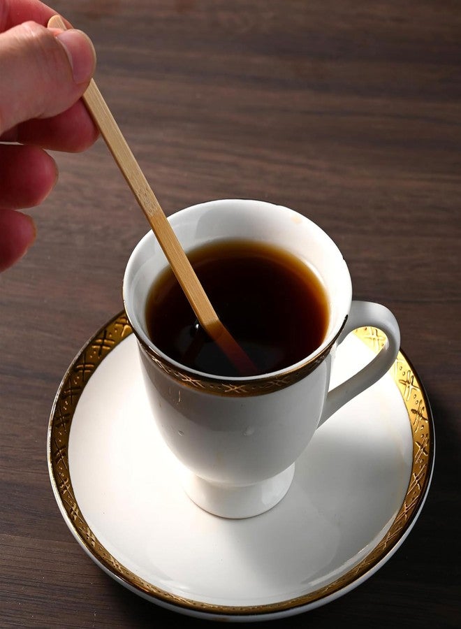 HAZEL Disposable Coffee Stirrer, 14cm (Pack of 100) | Eco-Friendly Wooden Stirrers for Tea, Coffee & Beverages | Ideal for Home, Office & Cafes - Image 1