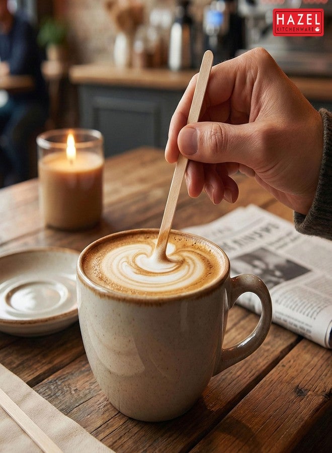 HAZEL Disposable Coffee Stirrer, 14cm (Pack of 100) | Eco-Friendly Wooden Stirrers for Tea, Coffee & Beverages | Ideal for Home, Office & Cafes - Image 5
