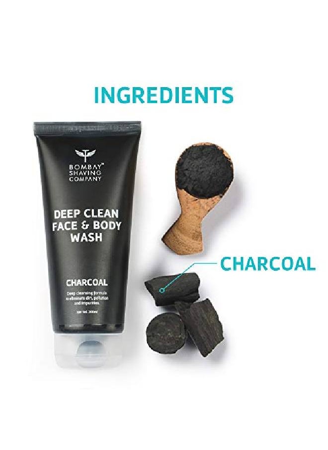 BOMBAY SHAVING COMPANY Activated Charcoal Face Body Wash For Removing Dirt And Impuritities With Antipollution Effect 200 Ml  - Image 5