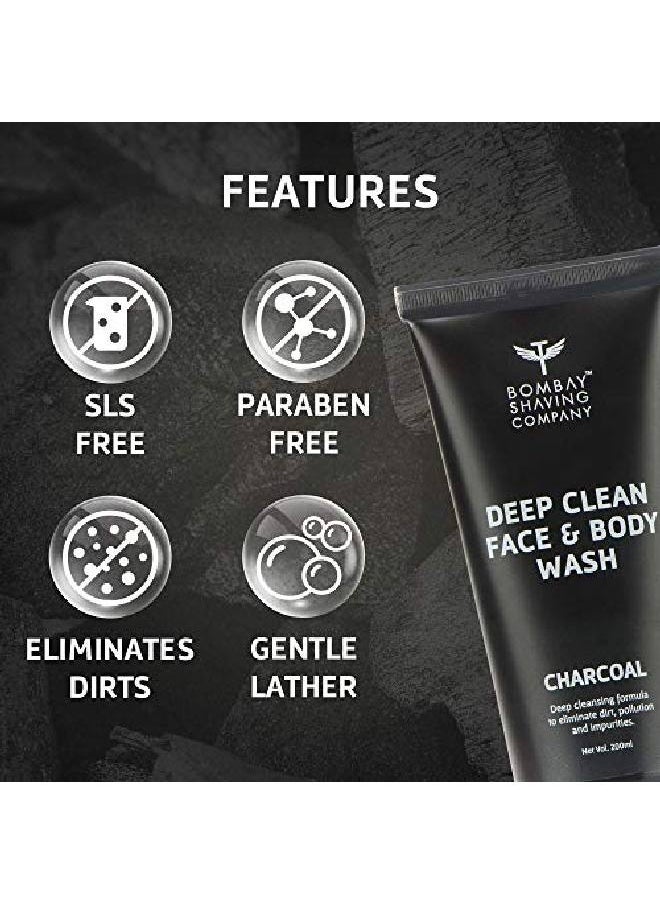 BOMBAY SHAVING COMPANY Activated Charcoal Face Body Wash For Removing Dirt And Impuritities With Antipollution Effect 200 Ml  - Image 3
