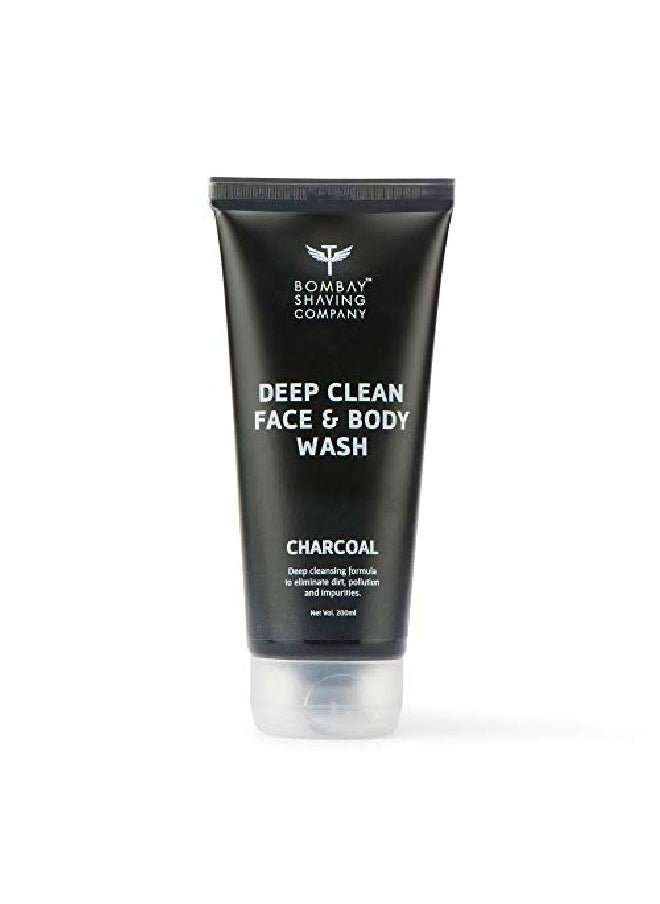 BOMBAY SHAVING COMPANY Activated Charcoal Face Body Wash For Removing Dirt And Impuritities With Antipollution Effect 200 Ml  - Image 1