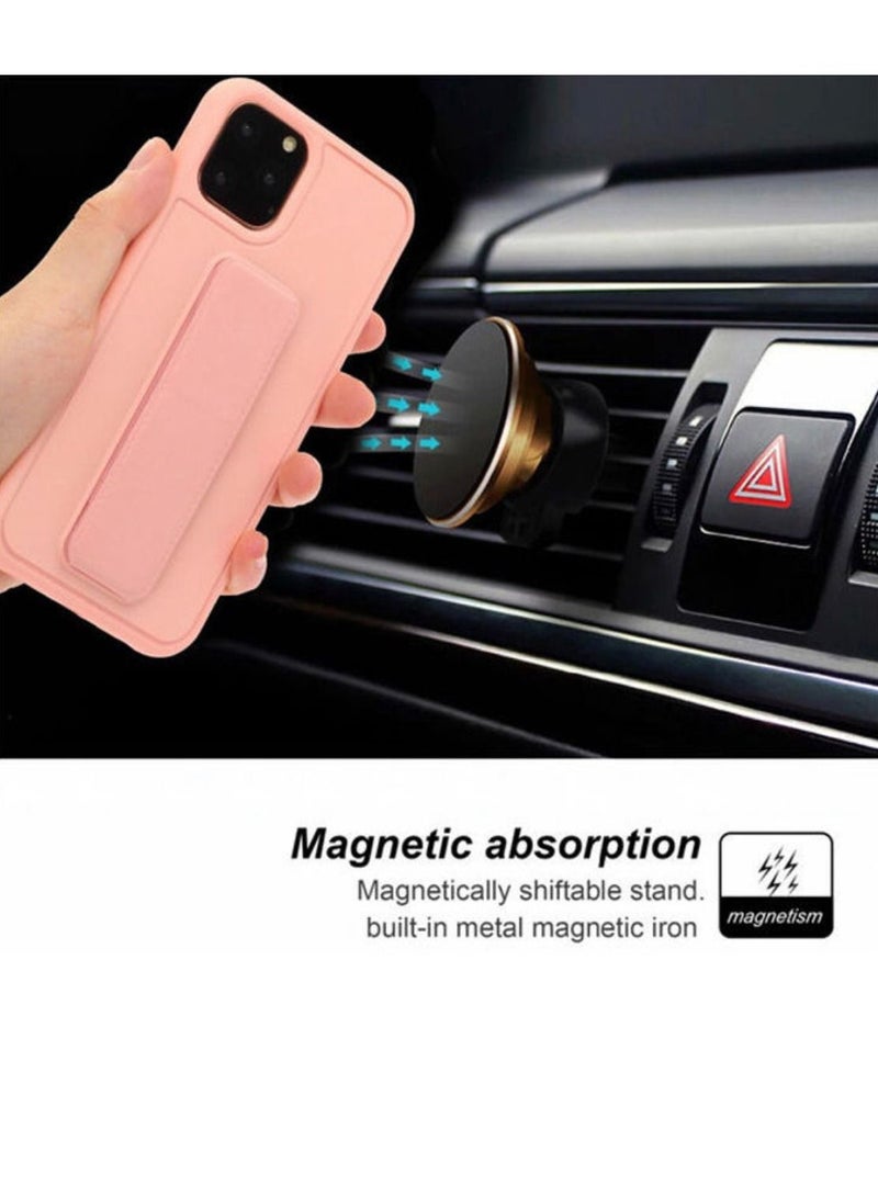 3-in-1 Magnetic Wrist Strap Hand Grip with Stand Case Cover for Iphone 13 Pro(Pink) - Image 5
