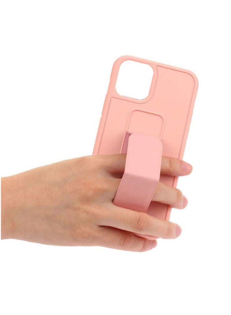 3-in-1 Magnetic Wrist Strap Hand Grip with Stand Case Cover for Iphone 13 Pro(Pink) - Image 3