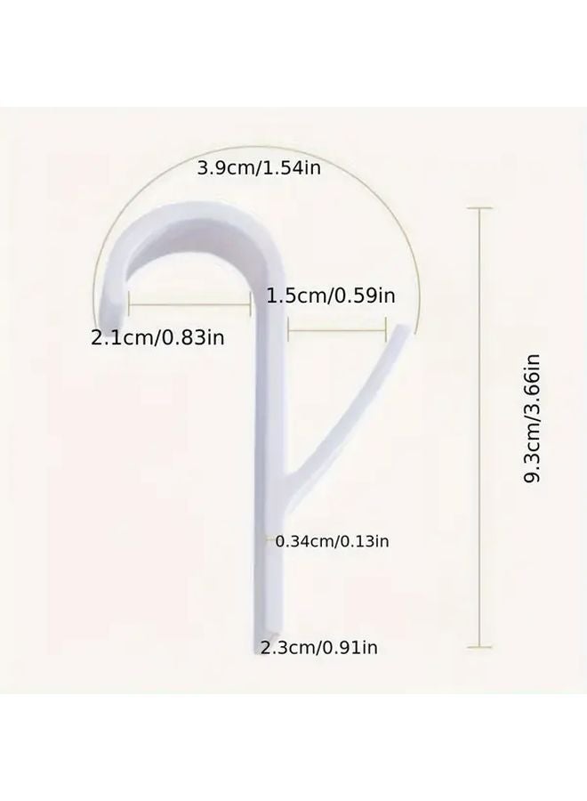 4PCS White Plastic Hooks Space Saving Radiator Towel Rack For Bathroom Storage - Image 4