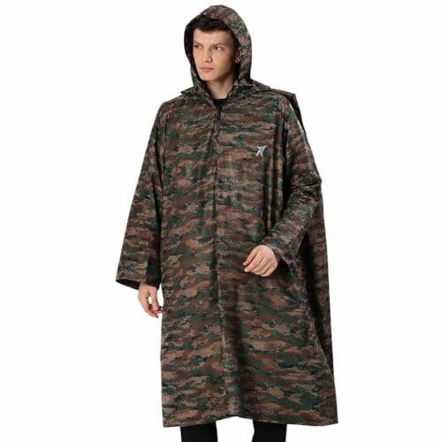 ROCKSPORT Unisex Hooded Rain Poncho for Adult,Waterproof, lightweight,Reusable& Packable, One Size Fits Most, Free Size - Image 1