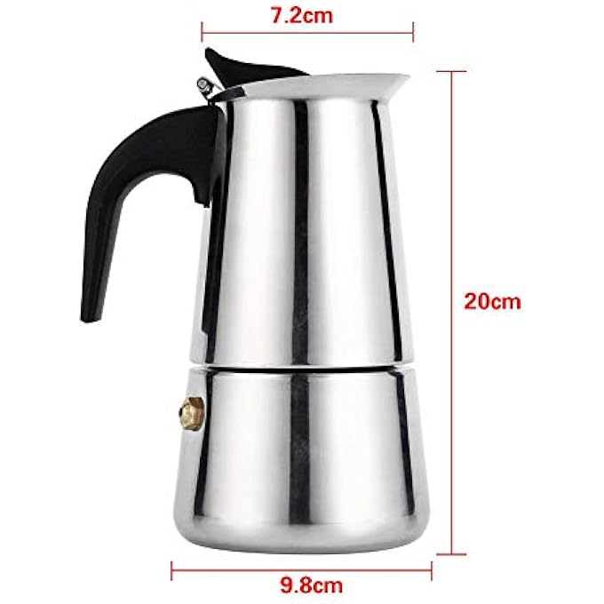 AMONIDA Stovetop Moka Maker Moka Pot Espresso Coffee Maker Coffee Maker For Office For Electric Stove Top For Home For Gas300Ml - Image 3