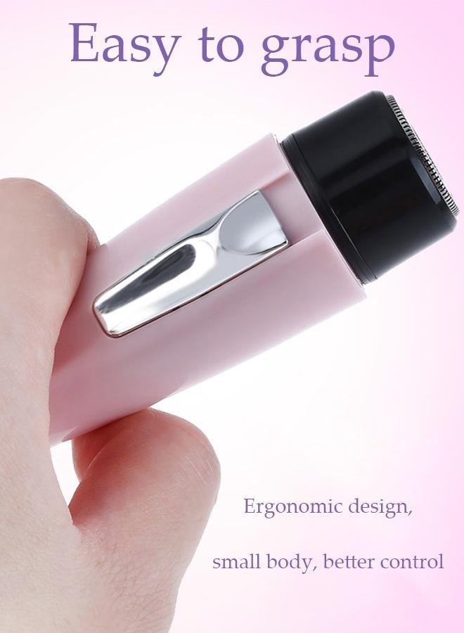 Loquat Portable Mini Female Facial Hair Remover, Female Electric Hair Remover, Female Safe and Painless Hair Trimmer, Bikini Trimmer, Facial Hair, Razor (Pink) - Image 5