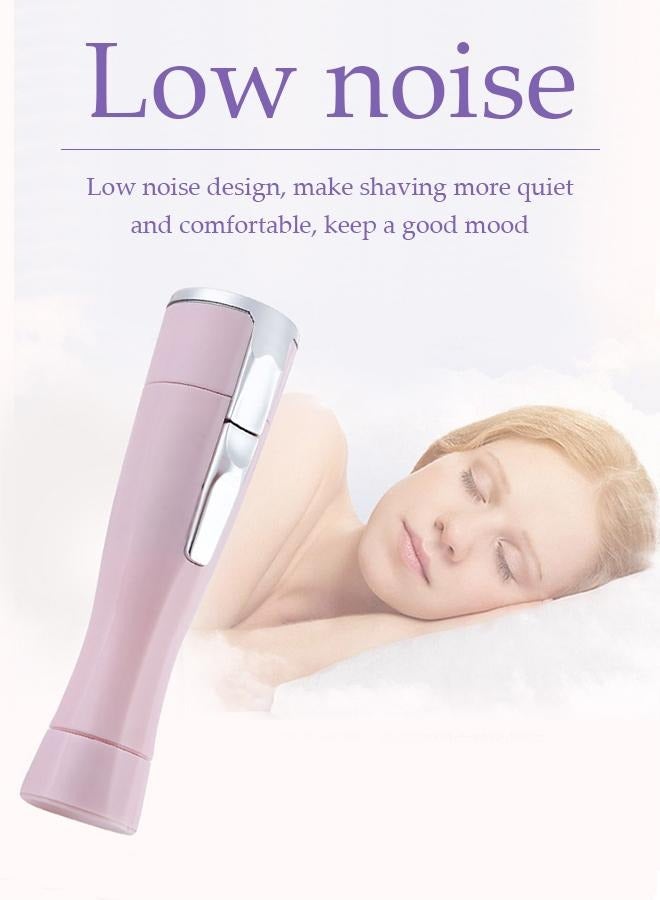 Loquat Portable Mini Female Facial Hair Remover, Female Electric Hair Remover, Female Safe and Painless Hair Trimmer, Bikini Trimmer, Facial Hair, Razor (Pink) - Image 1