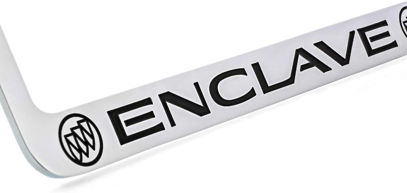Buick Enclave Chrome Plated Metal License Plate Frame Holder - Image 2