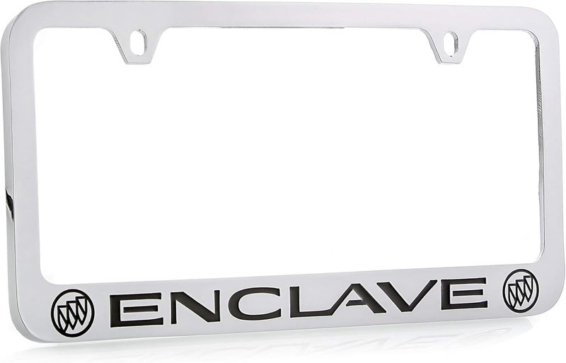 Buick Enclave Chrome Plated Metal License Plate Frame Holder - Image 1
