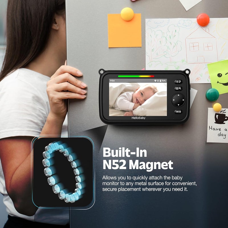 Encased Protective Case for HelloBaby Baby Monitor 5  Includes Carrying Strap and Builtin Magnets Fits HB6550 Upgrade Monitor 5inch Screen - Image 4