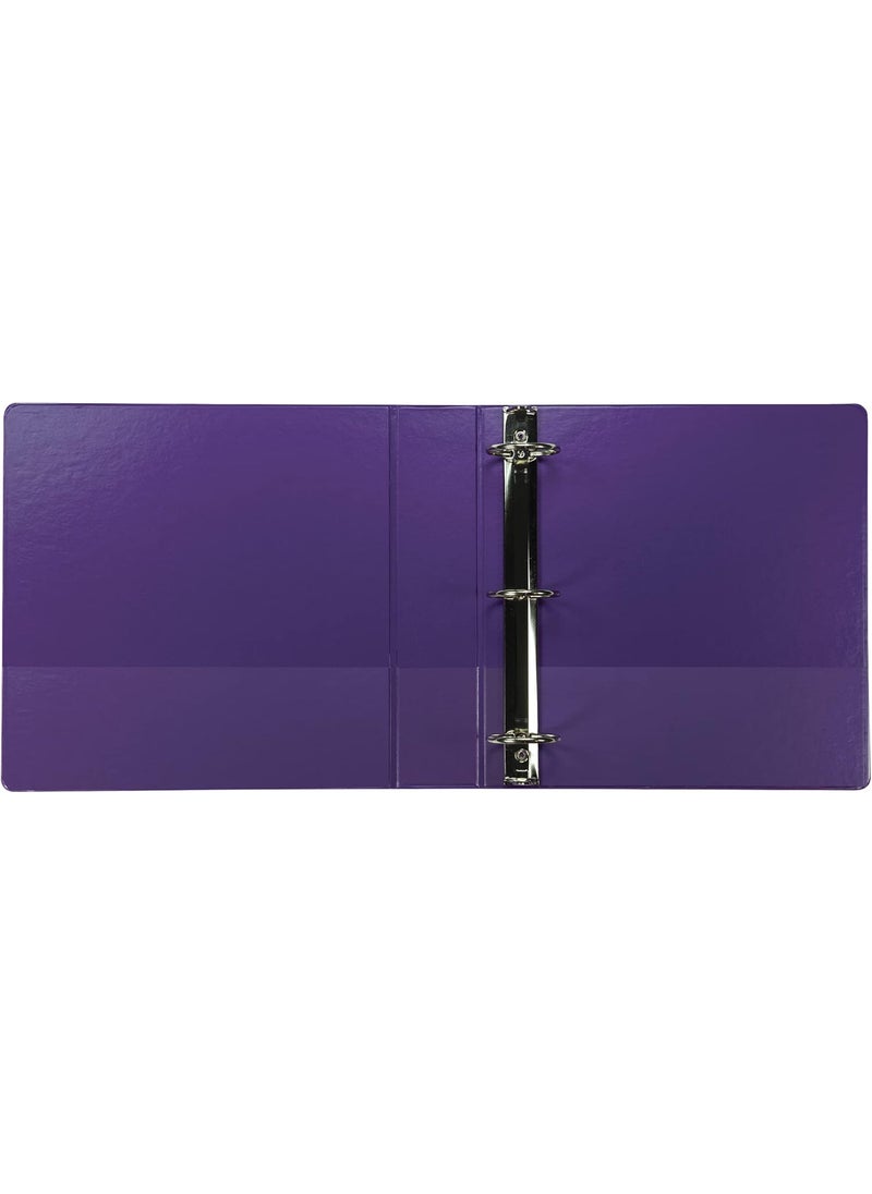 Samsill Samsill Fashion Round Ring View Binder 2 Inches Purple Pack of 2  - Image 4