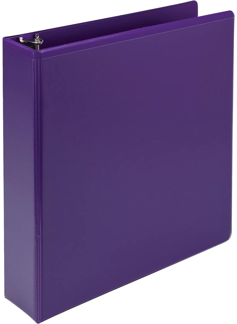Samsill Samsill Fashion Round Ring View Binder 2 Inches Purple Pack of 2  - Image 2