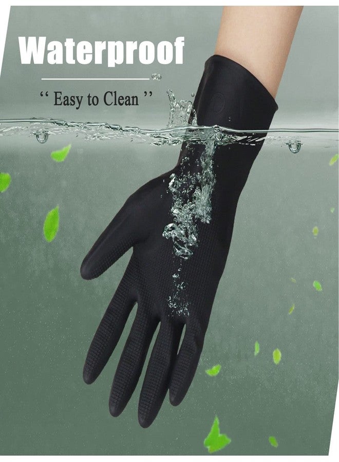 VOVCIG Hair Dye Gloves, 1 Pairs Professional Hair Coloring Accessories Dye Gloves Reusable for Hair Salon Hair Dyeing, 1 Left+1 Right, Black - Image 3