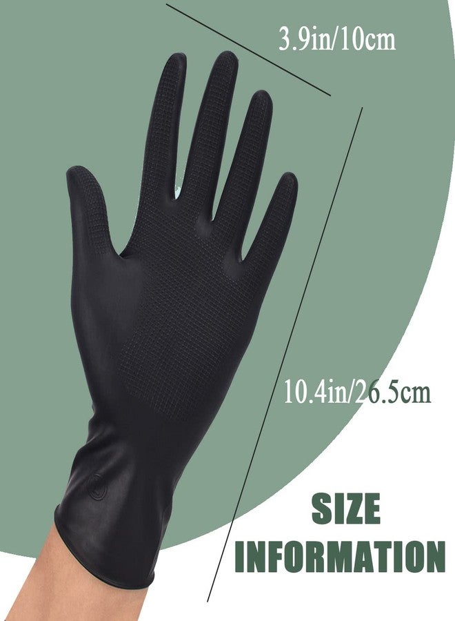 VOVCIG Hair Dye Gloves, 1 Pairs Professional Hair Coloring Accessories Dye Gloves Reusable for Hair Salon Hair Dyeing, 1 Left+1 Right, Black - Image 2