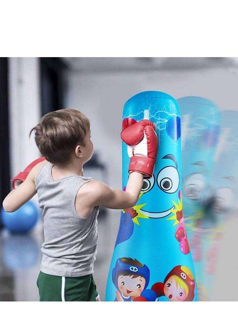 Generic 125cm49inch Inflatable Fitness Sandbag For Kids Children,Inflatable Free Standing Fitness Target Stand Tower Bag - Image 3