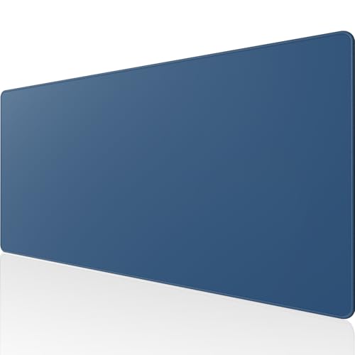 KTRIO Large Gaming Mouse Pad Desk Mat, Superior Micro-Weave Cloth, Non-Slip Rubber Base, Stitched Edges, Water-Resistant, for Gamer, Office & Home, 31.5 x 15.7 Inch，Navy Blue - Image 1