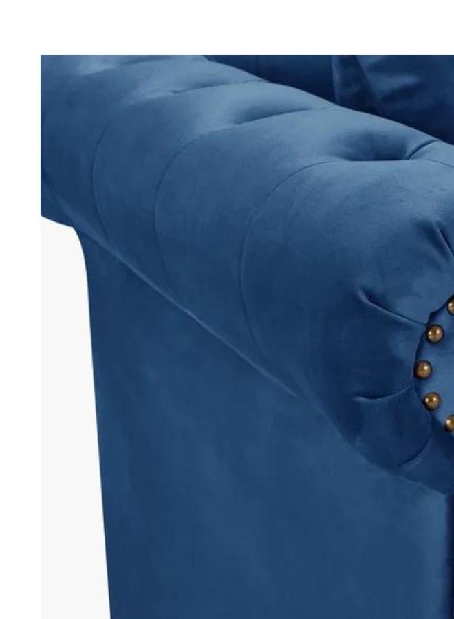 Maharat Al Bahar 3-Seater Sofa With Cushions-Blue 220x80x80 - Image 3