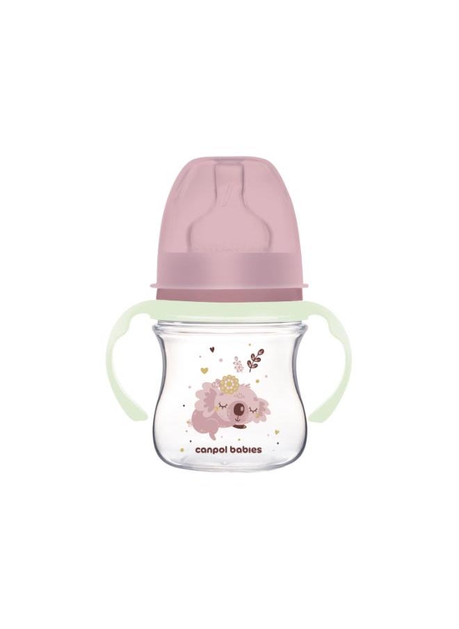 Canpol babies - Wide Neck Anti-colic Bottle with Glowing Handles PP EasyStart 120ml Sleepy Koala - Image 1