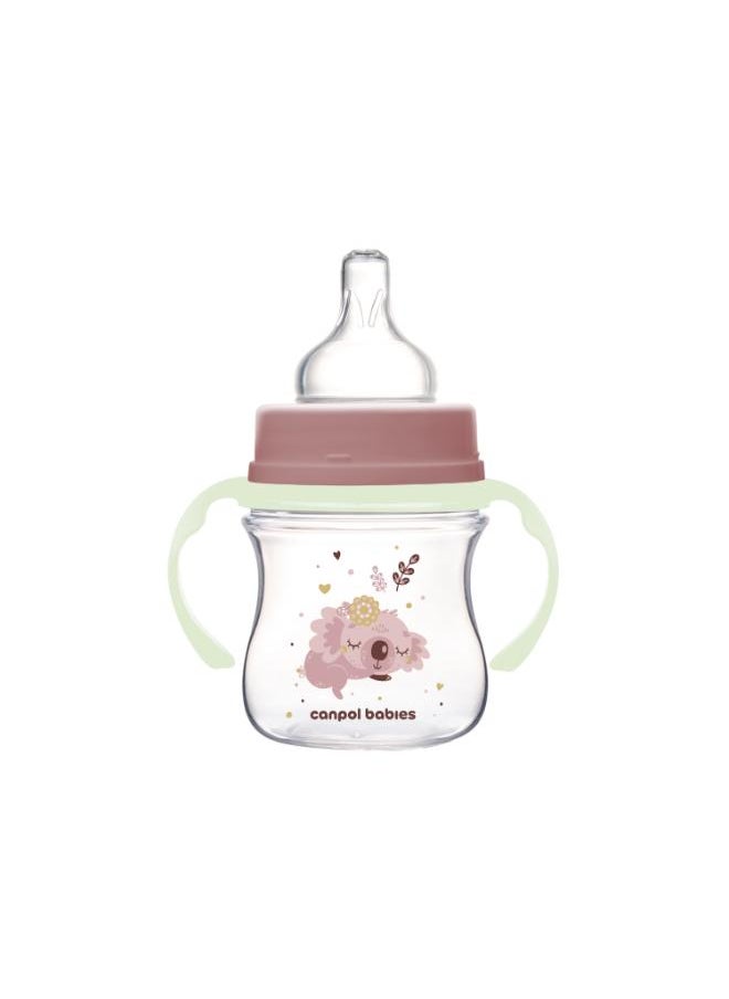 Canpol babies - Wide Neck Anti-colic Bottle with Glowing Handles PP EasyStart 120ml Sleepy Koala - Image 1