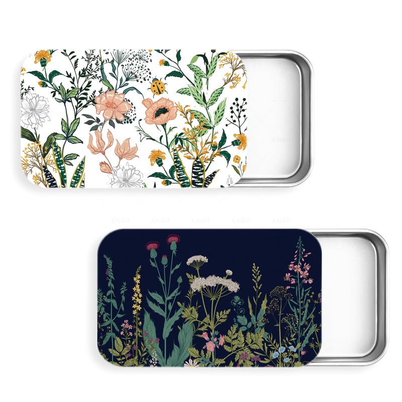 Gerkia 2Pack Travel Floss Picks Case, Refillable Portable Floss Pick Holder and Dispenser, Small Tin Box Containers. - Image 1