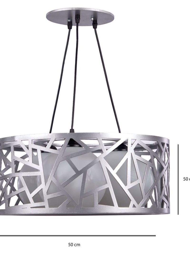 NAGAFA SHOP Modern pendant circle X Silver WXS450  - Image 3